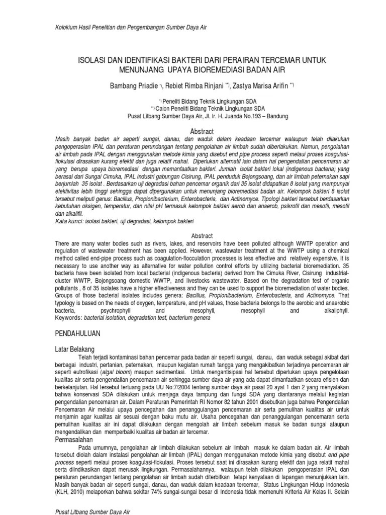 Salah Satu Ciri Perairan Yang Tercemar Adalah Ini Cirinya