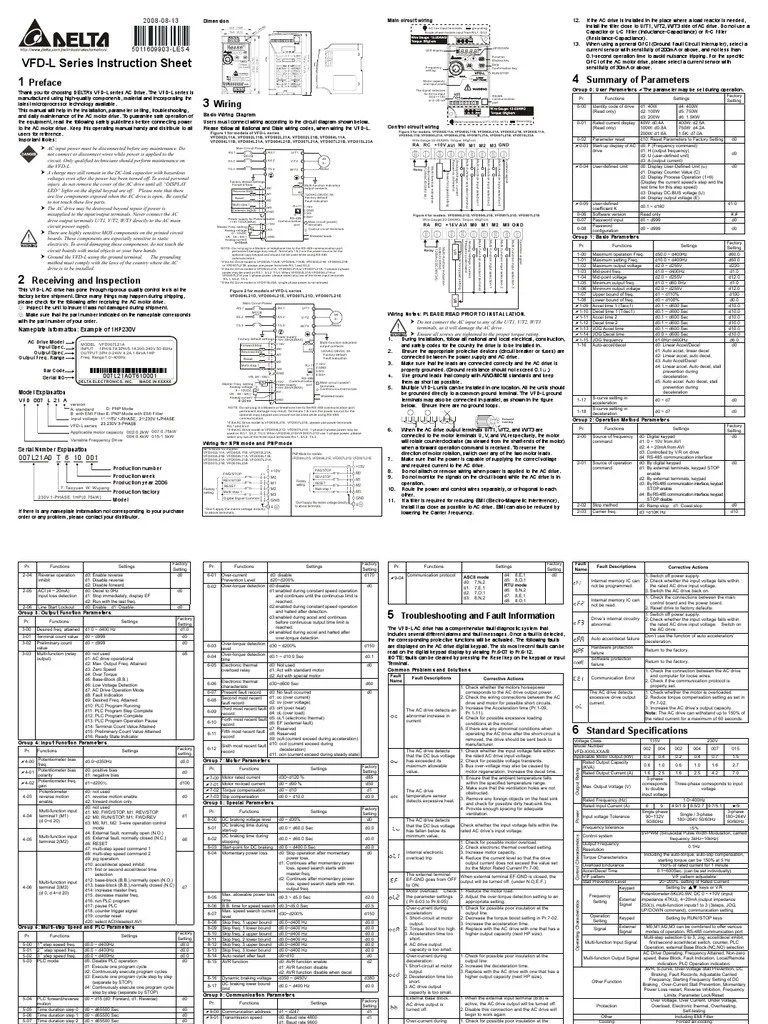 Delta Vfd007l21a Wiring Diagram Glamism