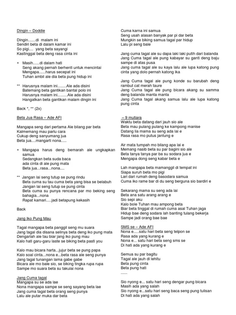 Chord Lagu Ambon Mama