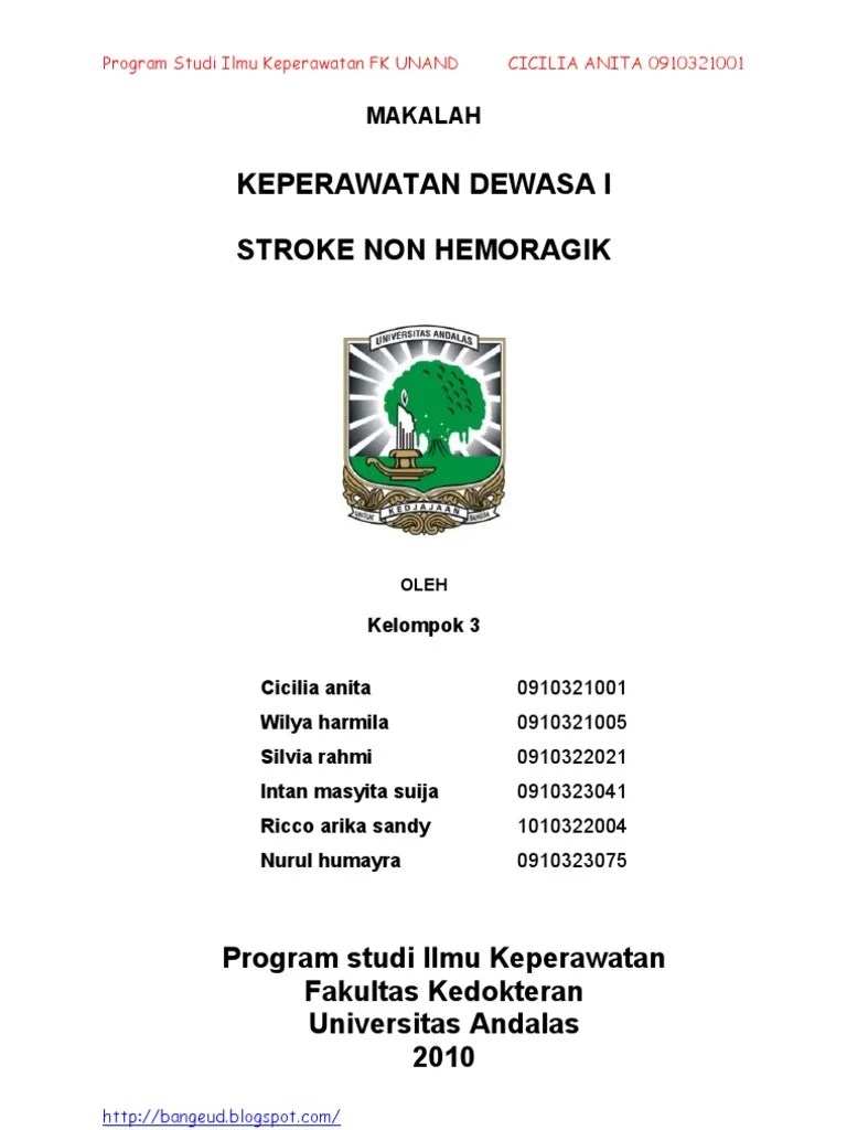 Makalah Askep Stroke Non Hemoragik