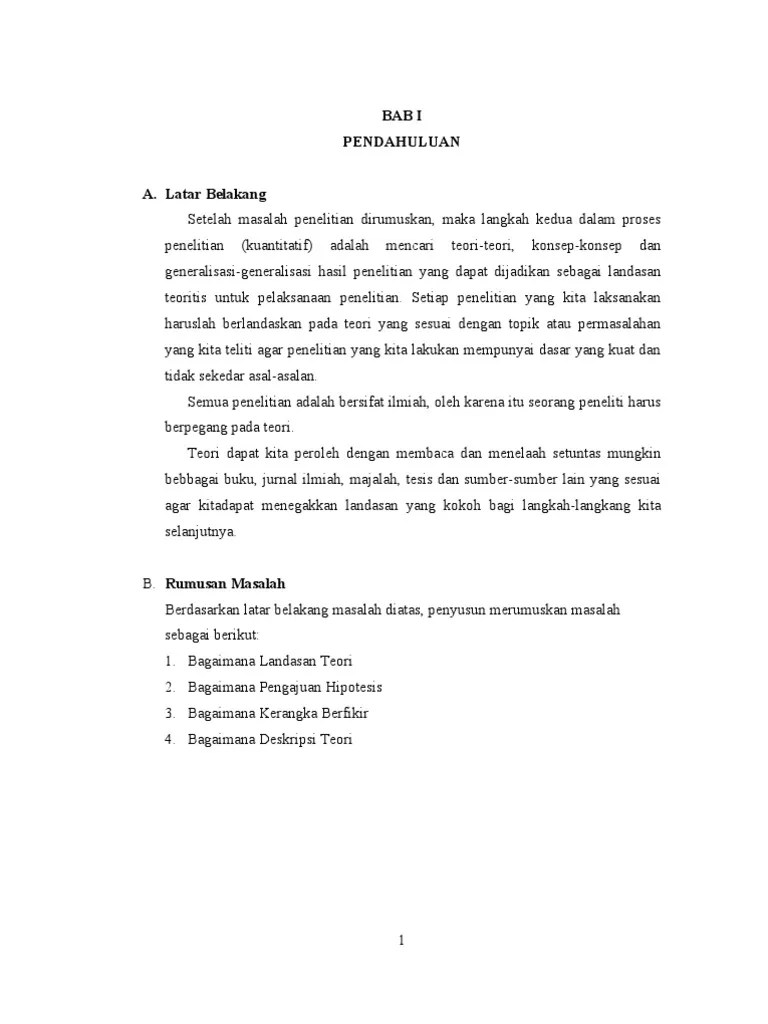 Landasan Teori Kerangka Berpikir Pengajuan Hipotesis | PDF