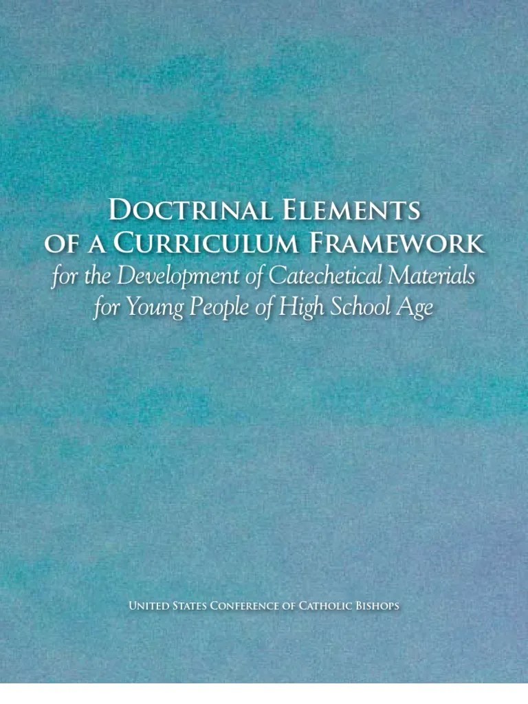 High School Religious Education Curriculum Framework From USCCB PDF