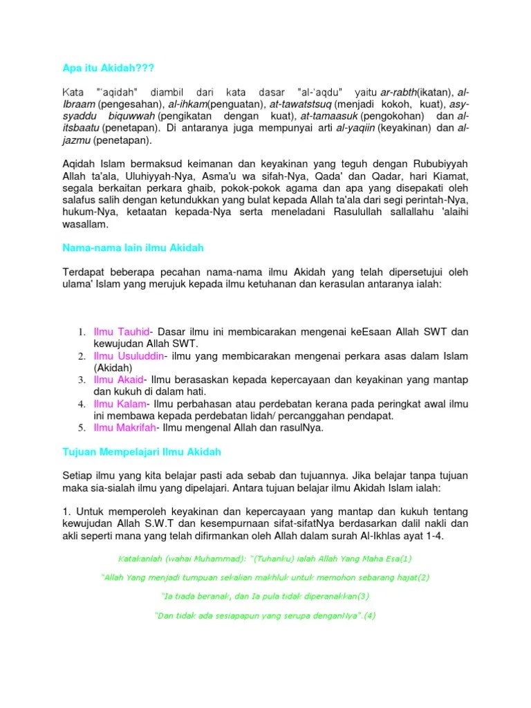 Apa Itu Akidah | PDF
