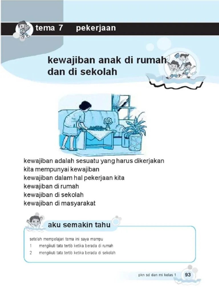 7. Kewajiban Anak Di Rumah Dan Di Sekolah