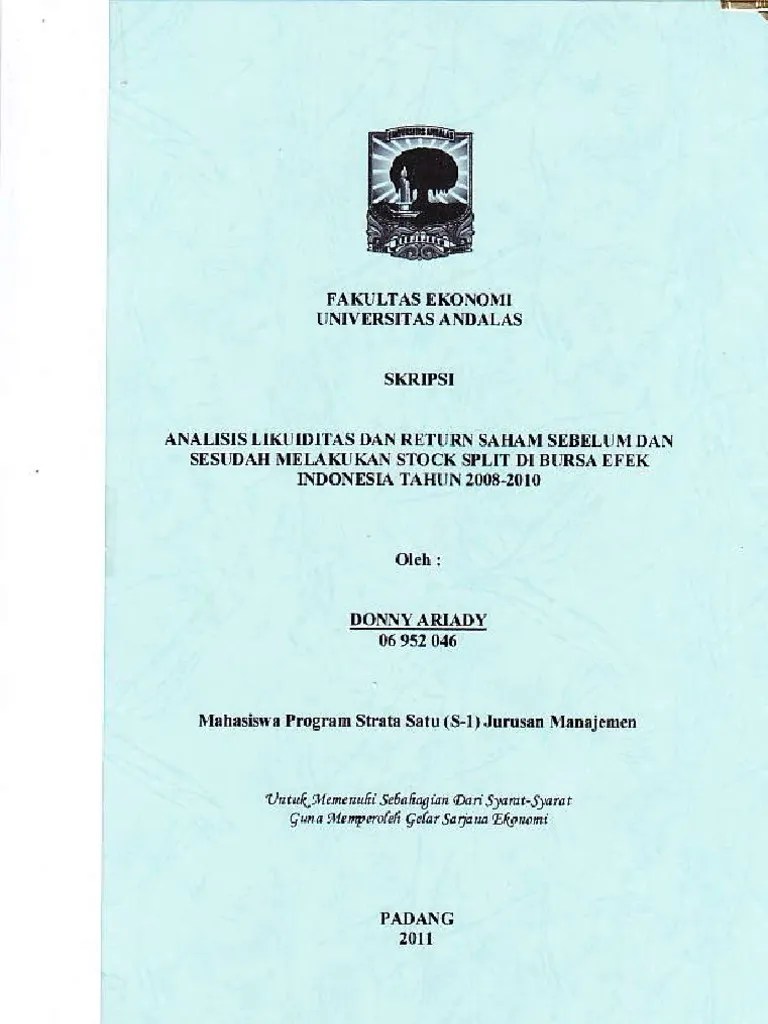 Skripsi Return Saham