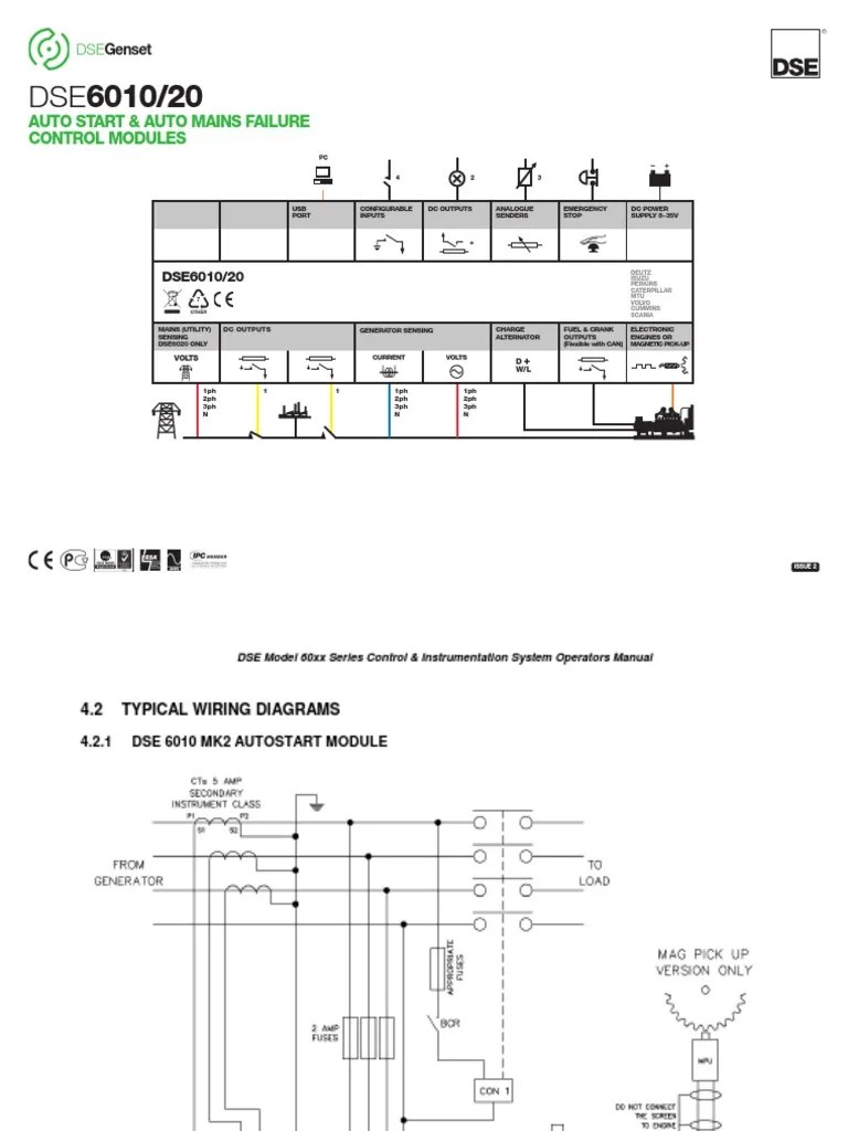 Dse601020 Wiring Diagram DEEPSEA PDF Direct Current