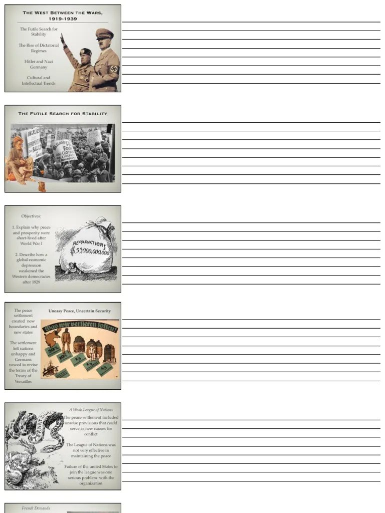 CHAPTER 24— The West Between the Wars Nazi Germany Great Depression