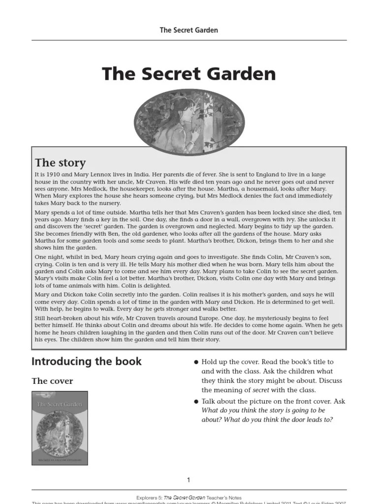 The secret garden macmilln analysis.pdf The Secret Garden Reading