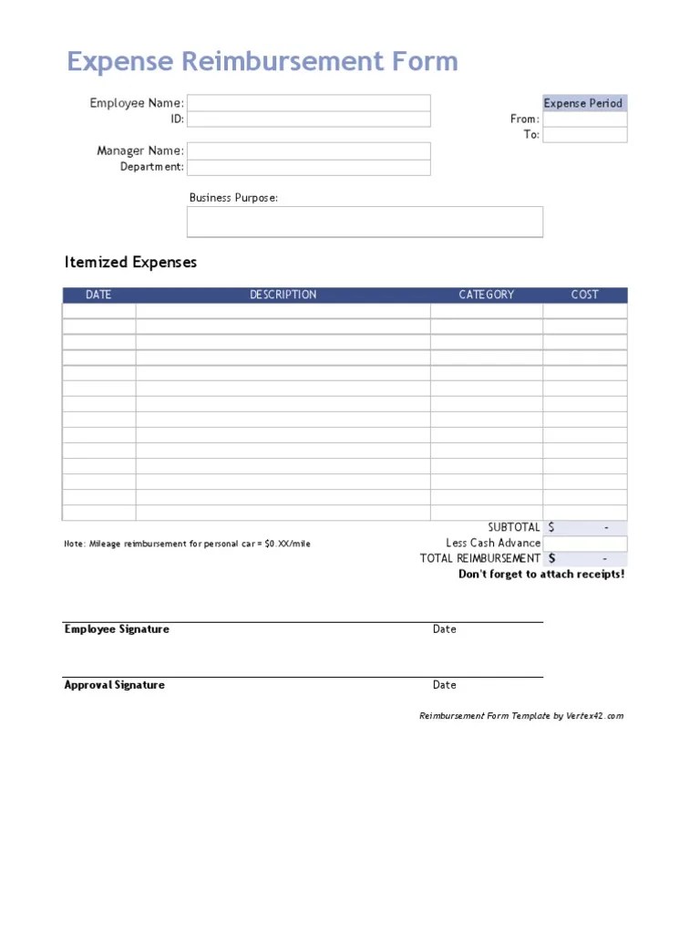 Expense Reimbursement Form Limited Liability Company Copyright