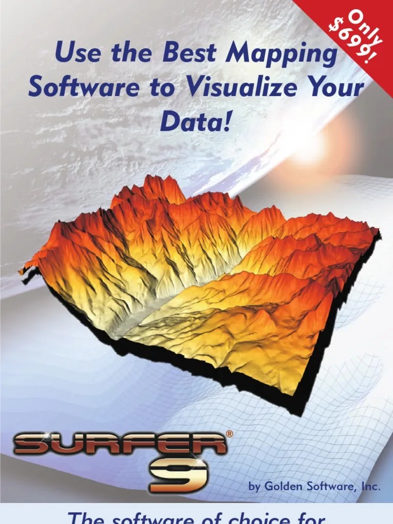 Golden Software Surfer 9 3 D Computer Graphics Map