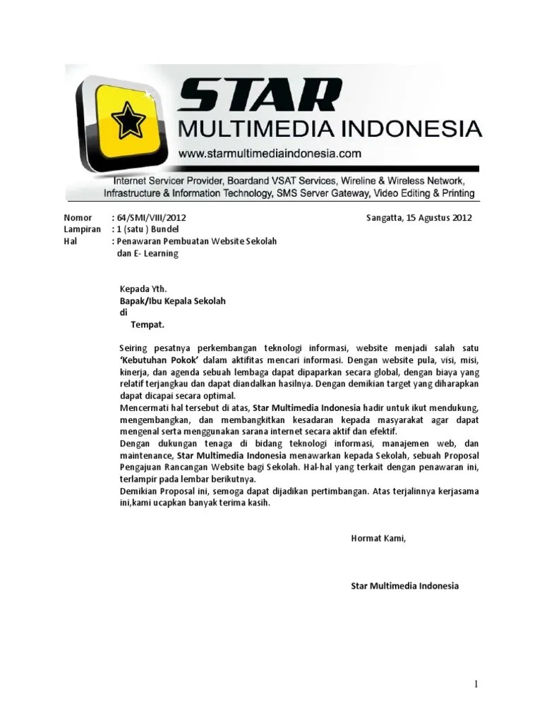 Proposal Pengajuan Website Dan e Learning Sekolah