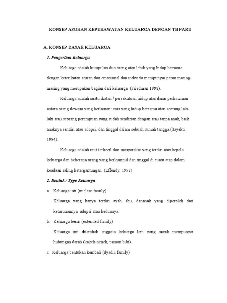 Konsep Asuhan Keperawatan Keluarga Dengan Tb Paru
