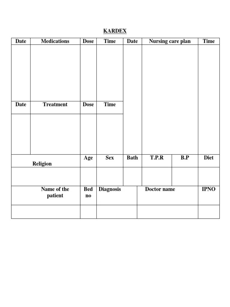 History Collection and Physical Examination (Kardex & Nurses Notes) Human Nose Heart Free
