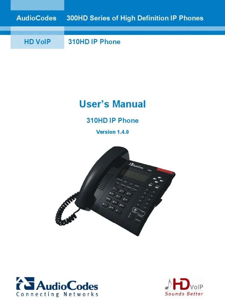 Audiocodes 310hd User Guide Telephone Voicemail