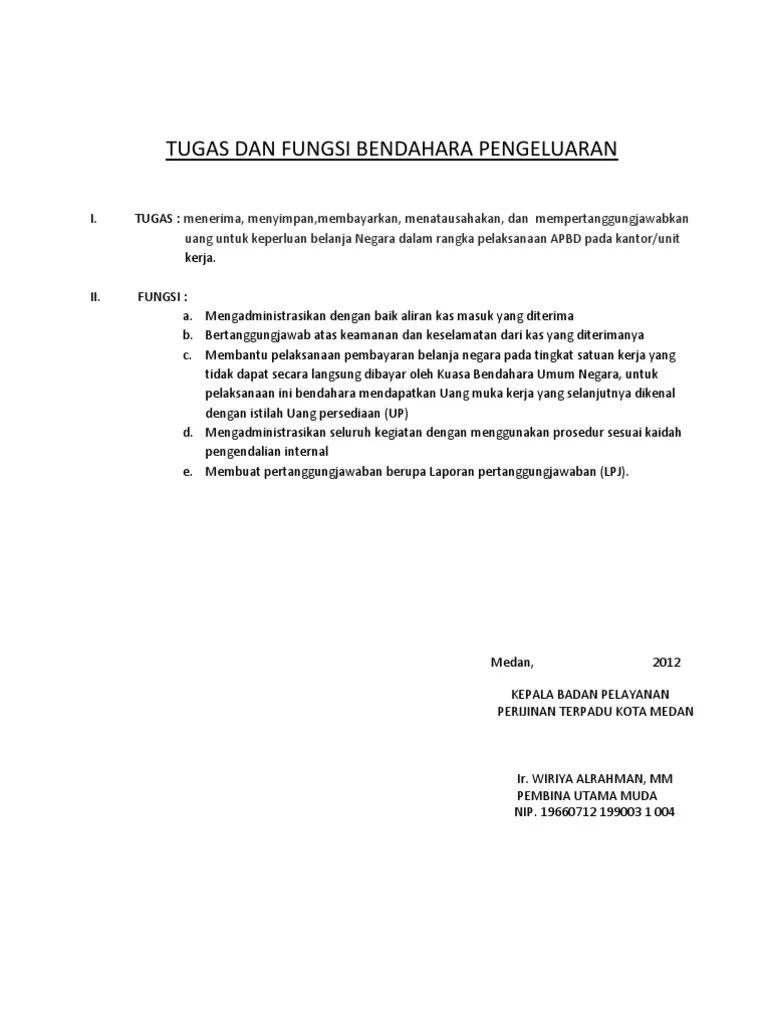 Tugas Dan Fungsi Bendahara Pengeluaran | PDF