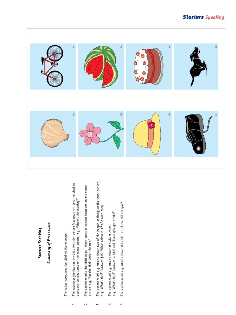 24682 Starters Speaking Sample Test