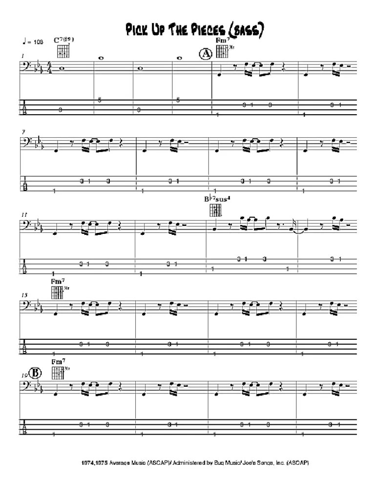 Pick Up the Pieces Bass