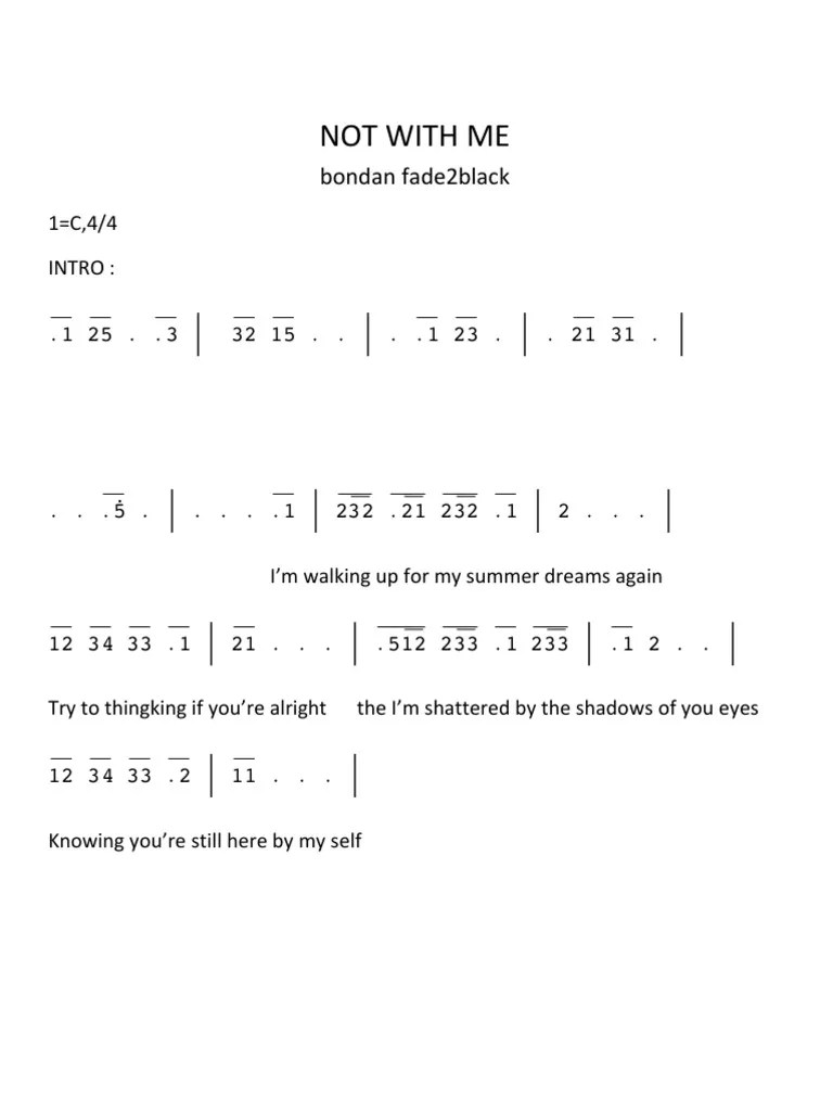 Not Angka Not With Me-Bondan FT 2 Black | PDF