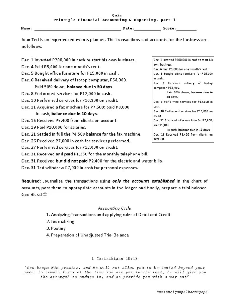 It Quiz Journal Entries Download Free PDF Debits And Credits