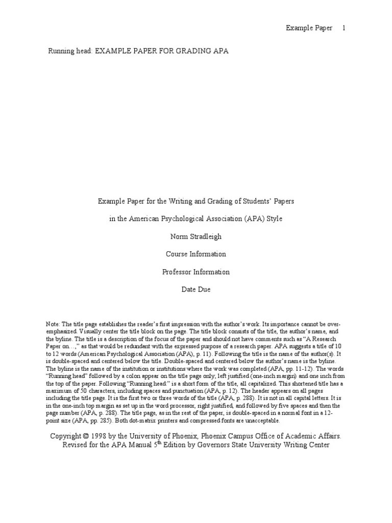 Student APA Sample Paper Typefaces Citation