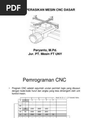 PPT) Materi 7. Mengoperasikan CNC Dasar | PDF