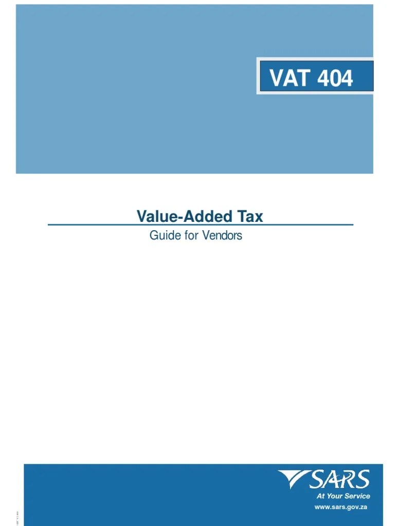 VAT 404 Guide For Vendors External Guide PDF Value Added Tax