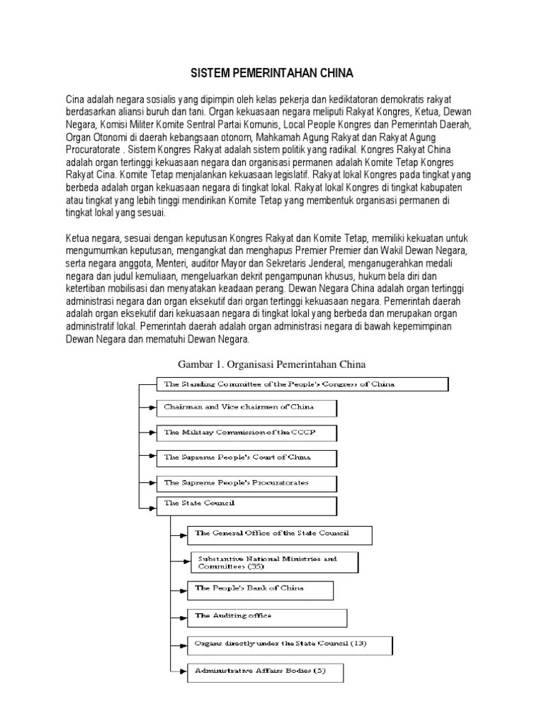 Sistem Pemerintahan China Dan Korea Utara PDF