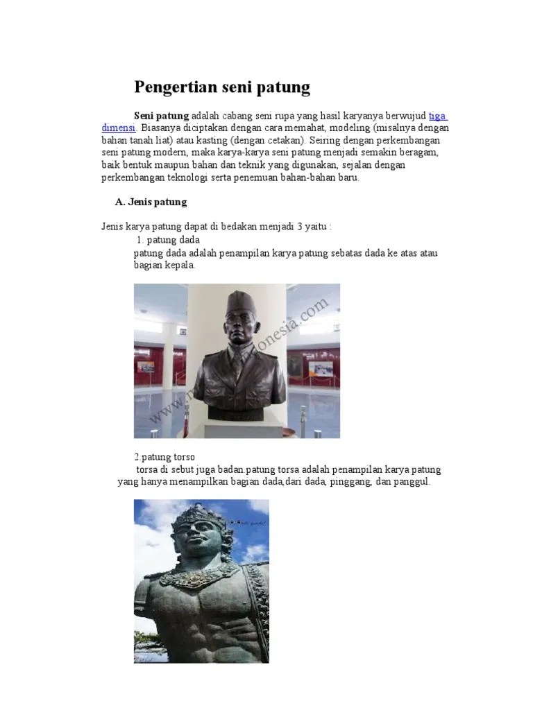 Pengertian Seni Patung