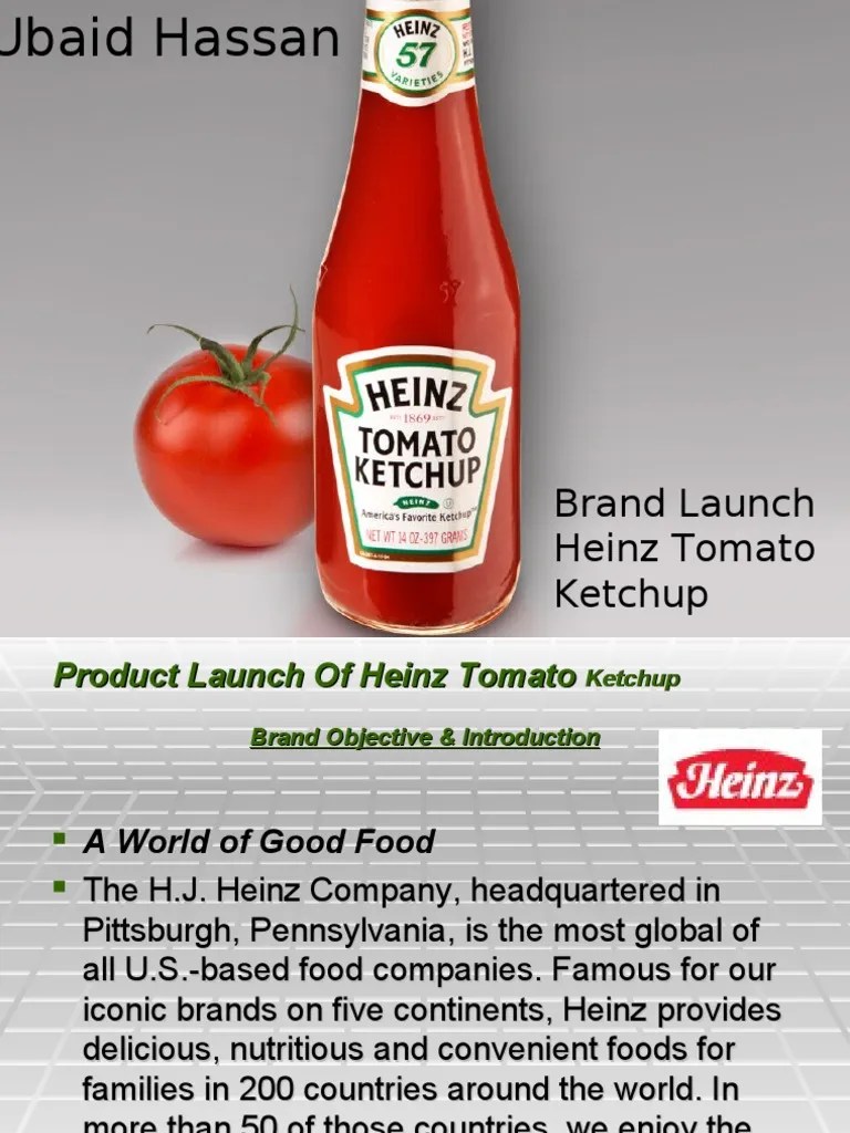Presentation Heinz Ketchup PDF Heinz Brand