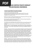 Kumpulan Contoh Pidato Singkat Dalam Bahasa Indonesia | PDF