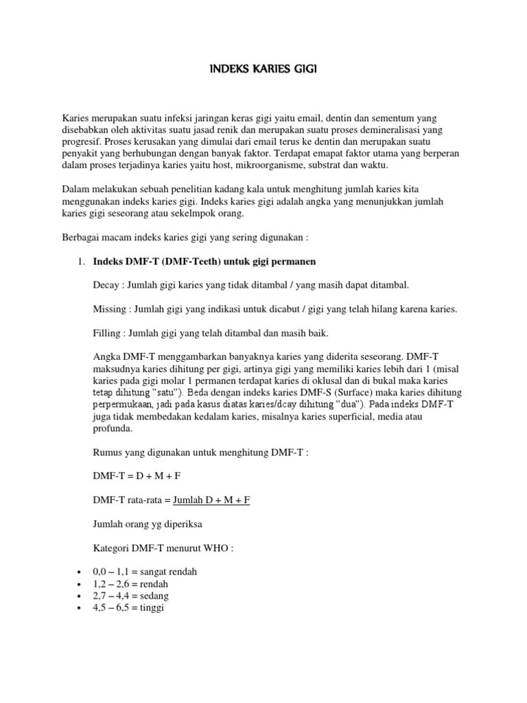 Indeks Karies Gigi