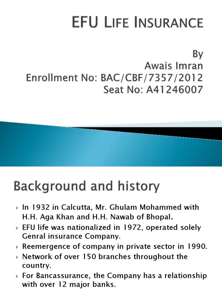 EFU Life Insurance Competition Insurance