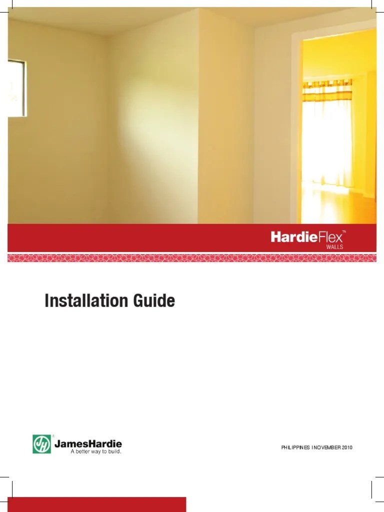 HardiFlex Walls Installation Manual Framing (Construction) Paint