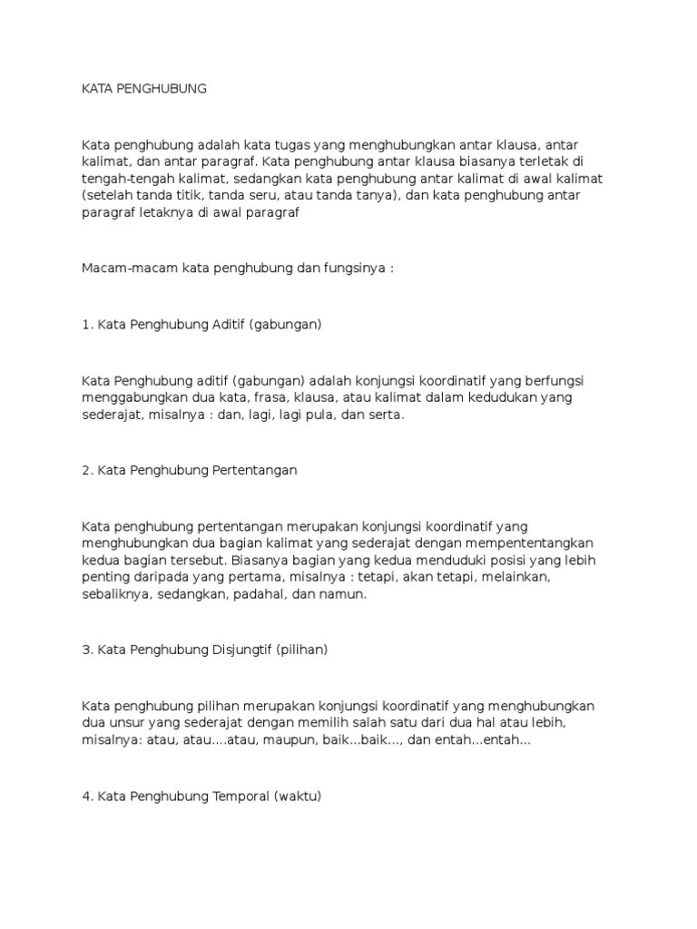 Kata Penghubung | PDF