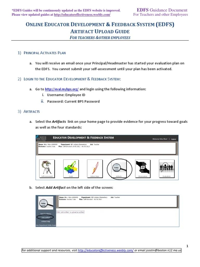edfs teacher artifacts Email Communication