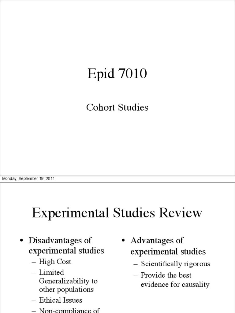 Cohort Studies PDF Cohort Study Confounding