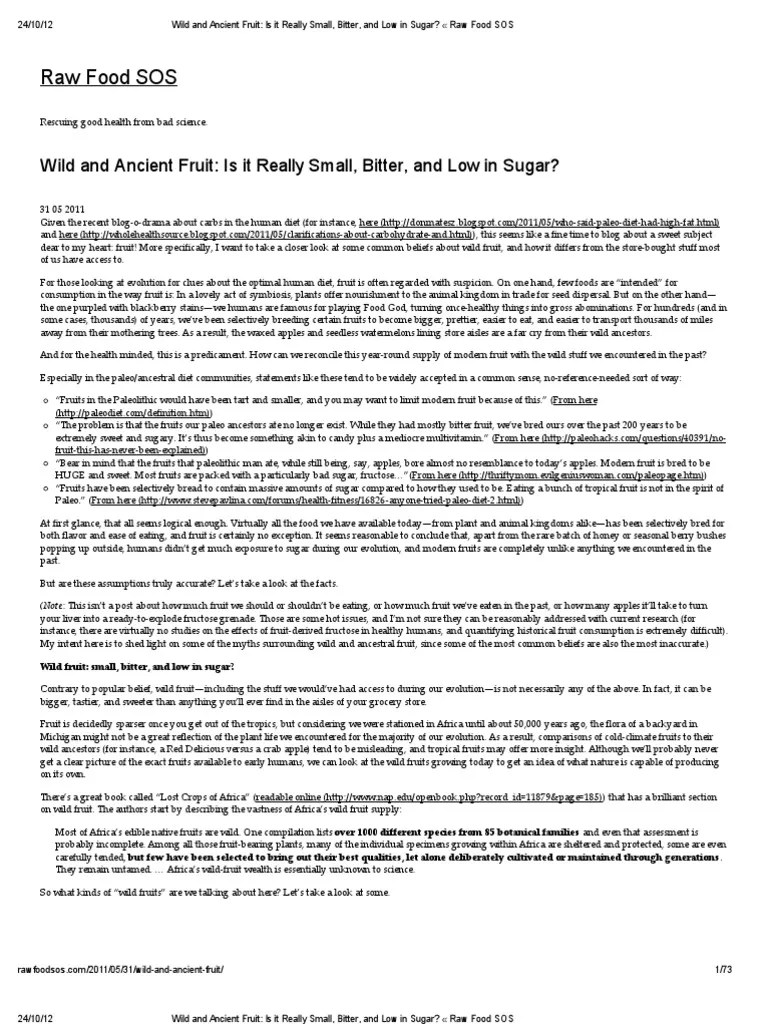 Wild and Ancient Fruit Is It Really Small, Bitter, and Low in Sugar