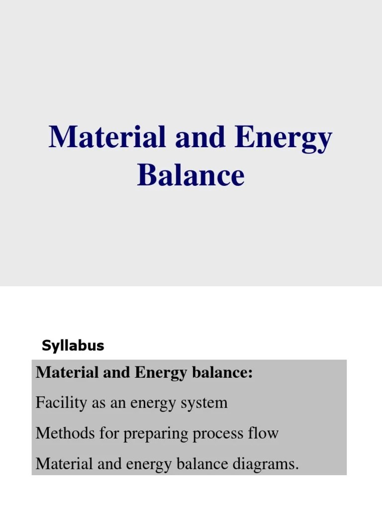 4.material and Energy Balance.. PDF Boiler Physical Chemistry