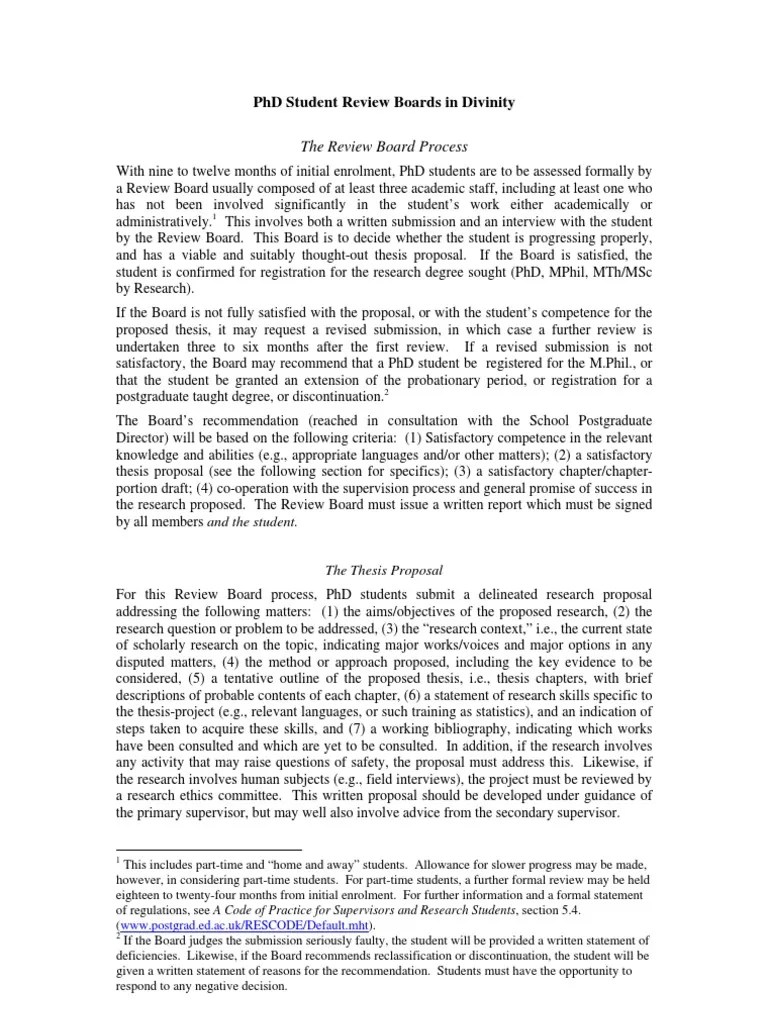PhD Review Boards Thesis Doctor Of Philosophy Free 30day Trial