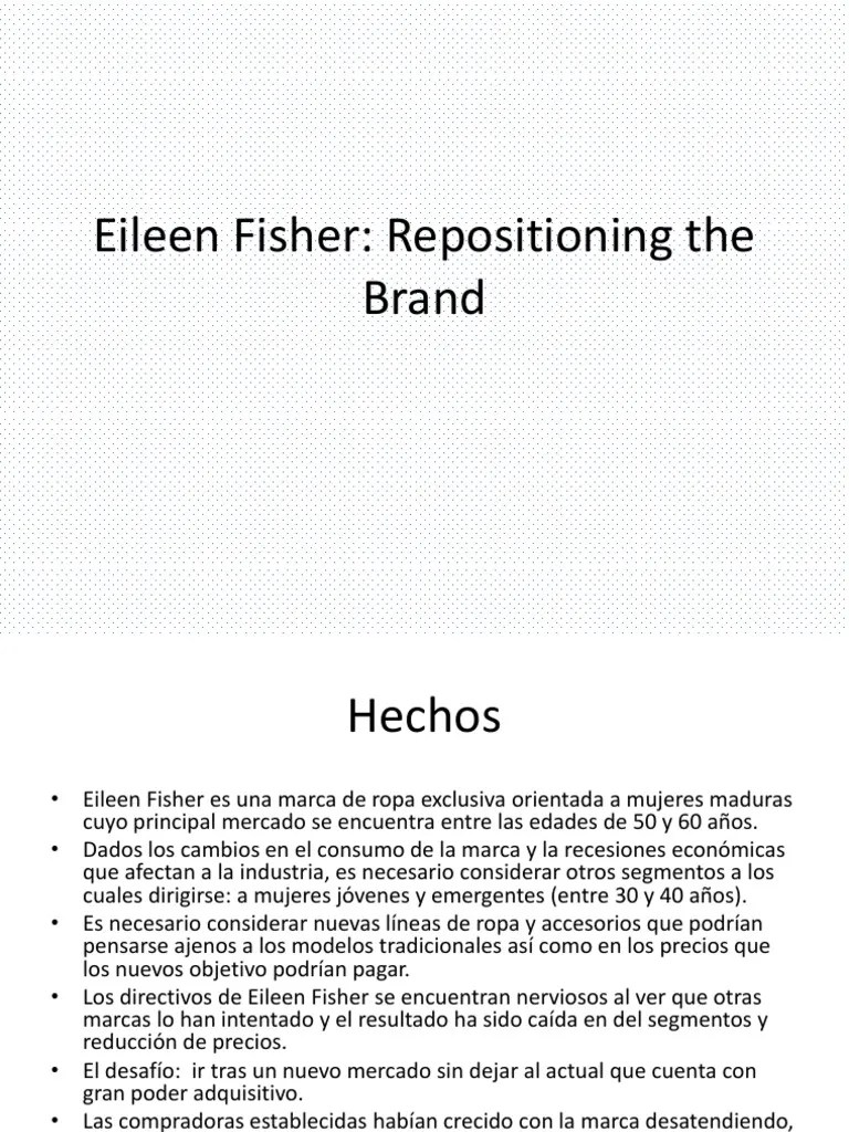 Eileen Fisher Business Case, Spanish PDF Marca Marketing