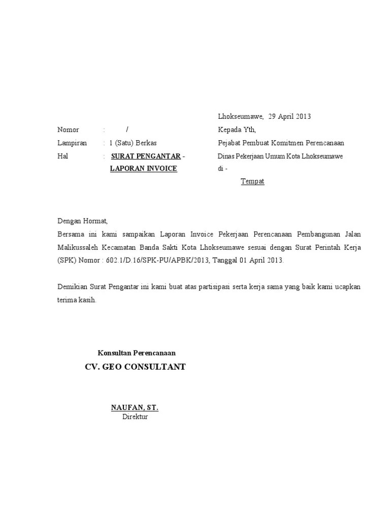 Surat Pengantar Invoice | PDF