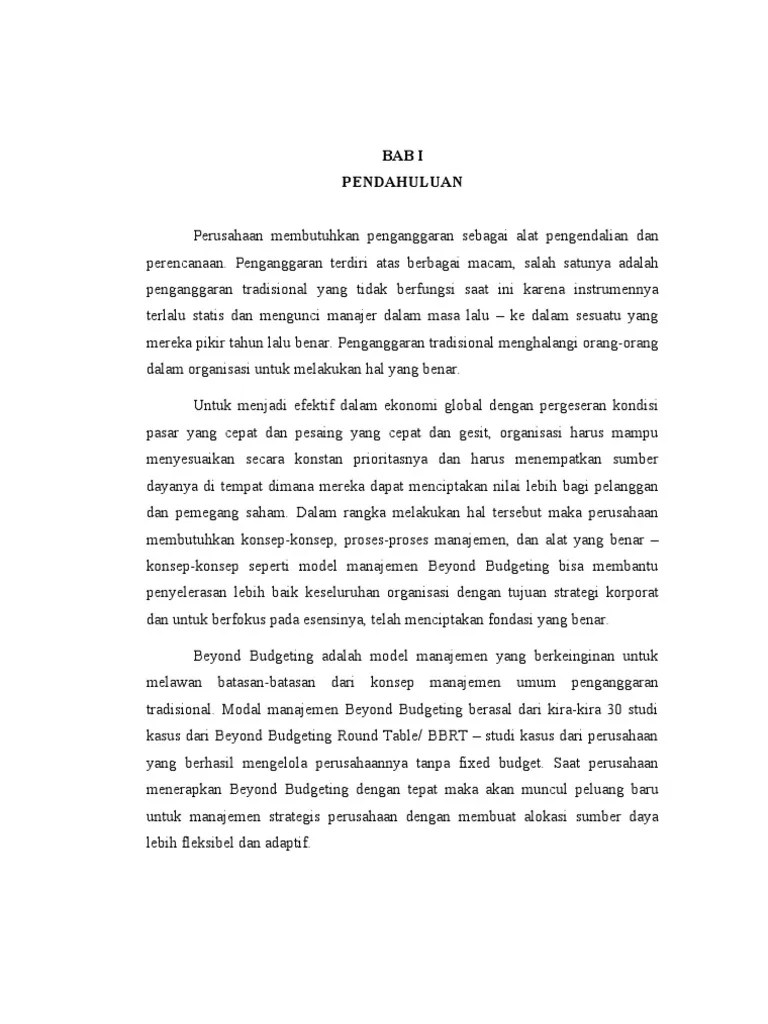 Beyond Budgeting Paper | PDF