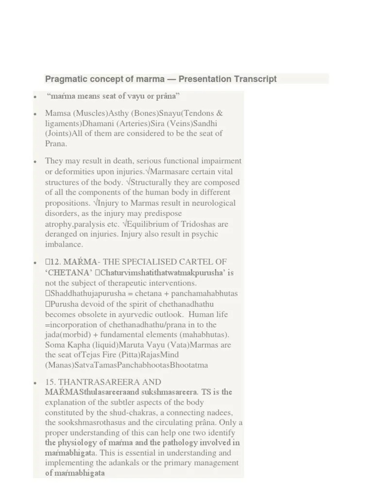 Varma Concept Chiropractic Ayurveda