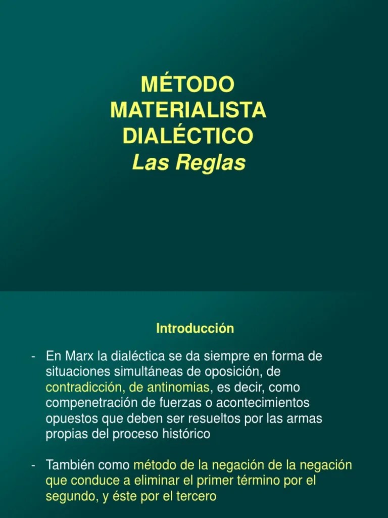 Método Materialista Dialéctico Dialéctica Marxismo