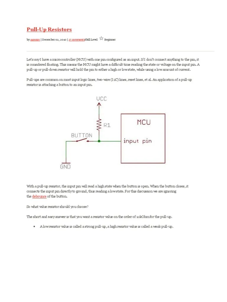 The Proper Use of PullUp Resistors Understanding Their Function and