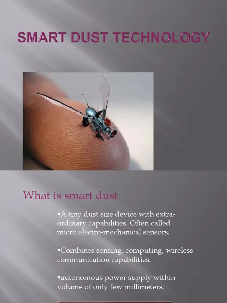 Smart Dust Technology PDF Wireless Sensor Network Electronics