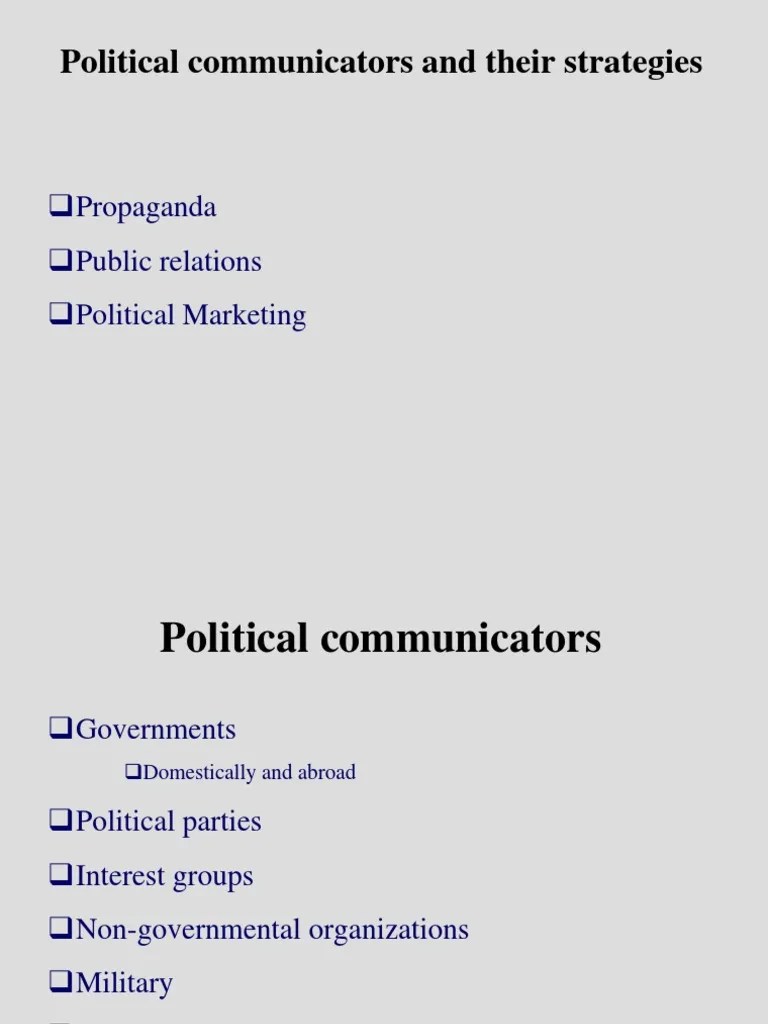 Political Communication III_2.ppt Propaganda Public Relations