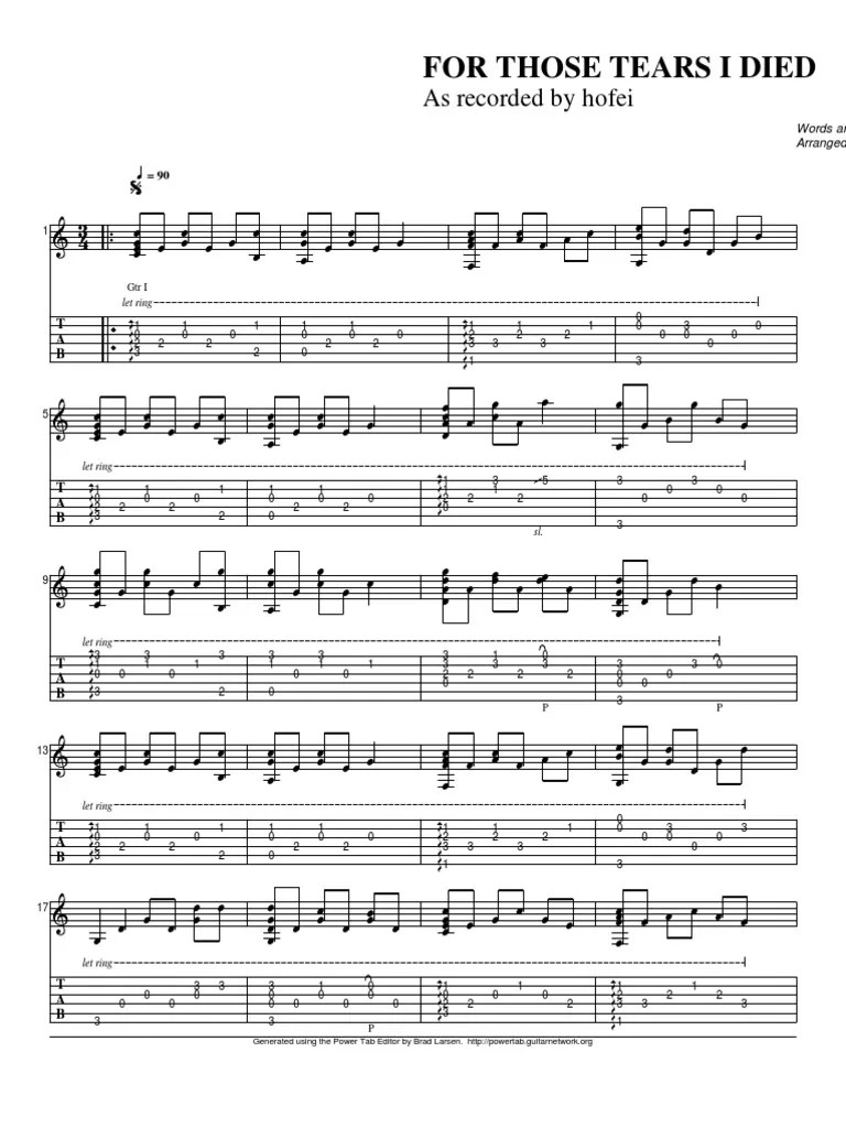For Those Tears I Died PDF