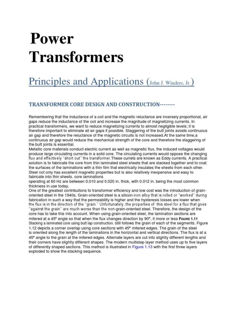 Power Transformers Principles and Applications PDF Polychlorinated