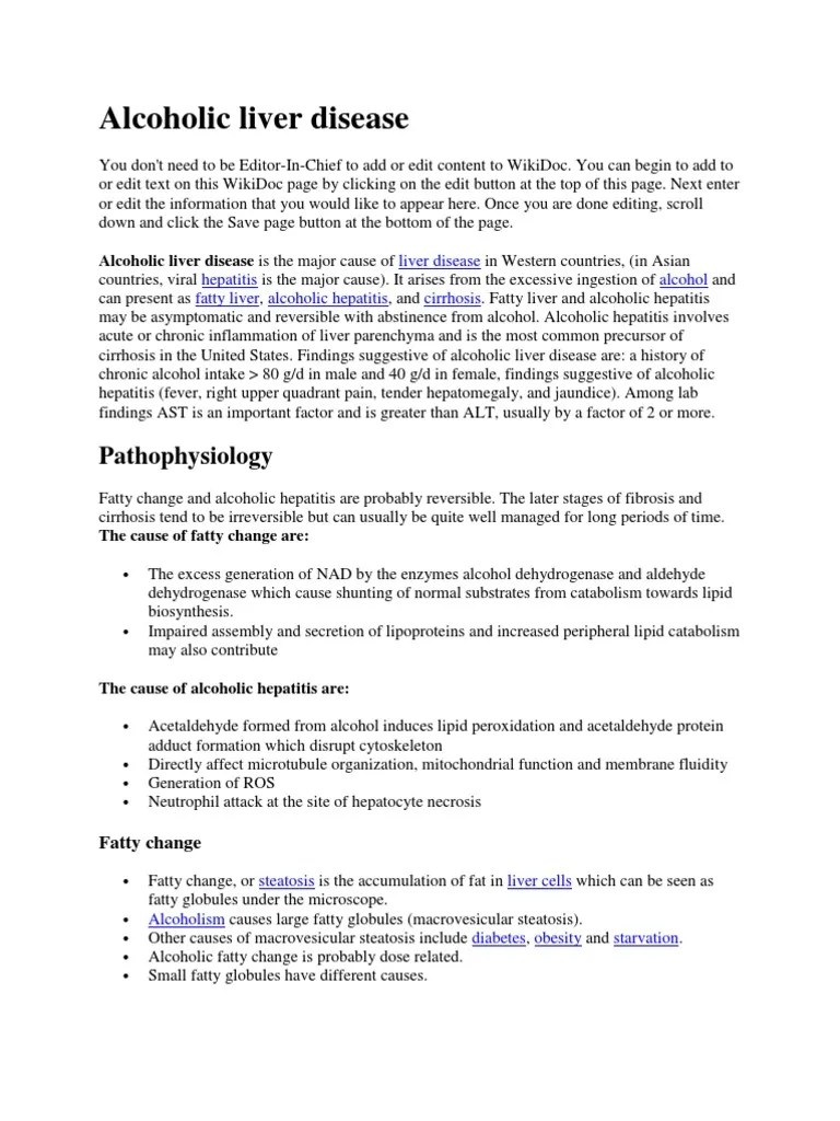 Alcoholic Hepatitis Cirrhosis Hepatitis